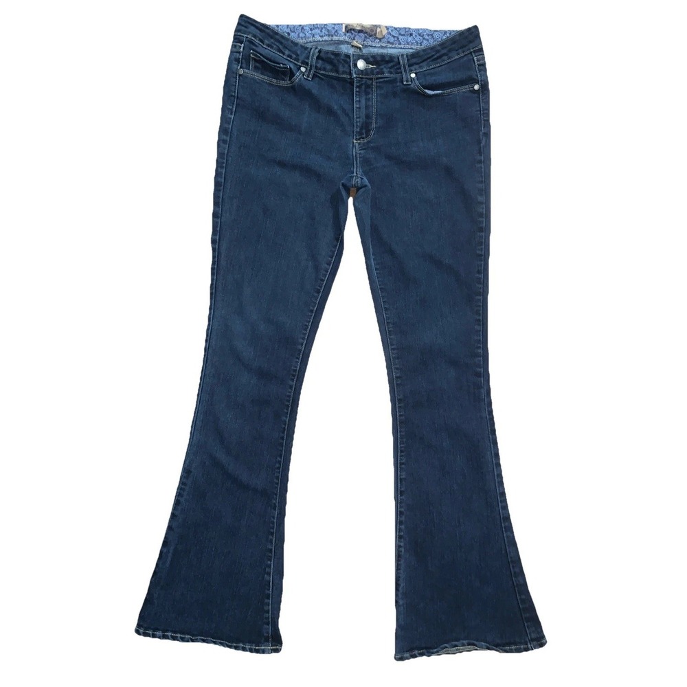 Paige Premium Denim Lou Lou Jeans Womens 30 Flare Dark Blue USA Made 32x32‎